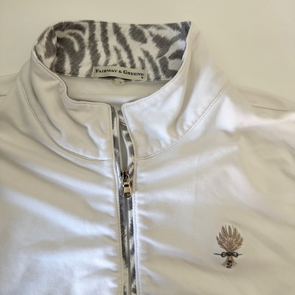 🤍 FAIRWAY & GREENE QUARTER ZIP GOLF TENNIS PREP JACKET - Picture 6 of 8